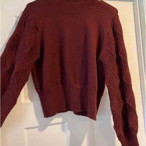 Elegant Maroon Crew Neck Sweater